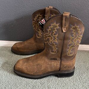 Iron Age Ruffian Steel Toe Leather Western Work Boots Men’s 12